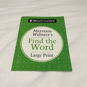 📚3/$35 NEW Brain Games Merriam Webster's Find the Word Puzzles Large Print Book